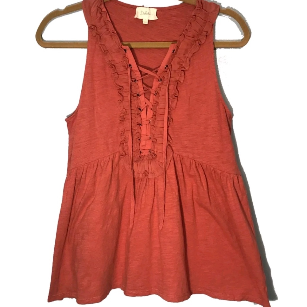 ANTHROPOLOGIE DELETTA RUFFLED BLOUSE - Picture 3 of 4